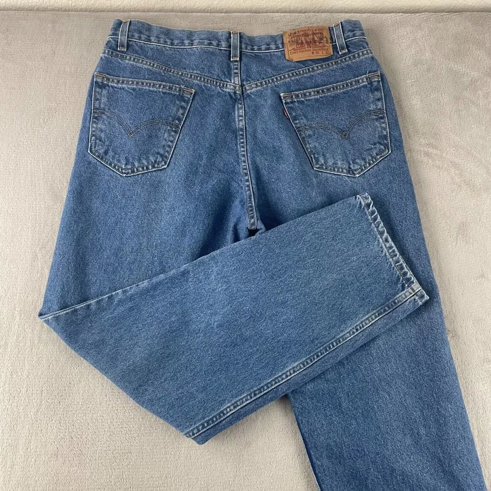 Vintage Levi's Relaxed Jeans Men‎ 36 (Fits 34x32) Blue Wash Straight Leg Grunge